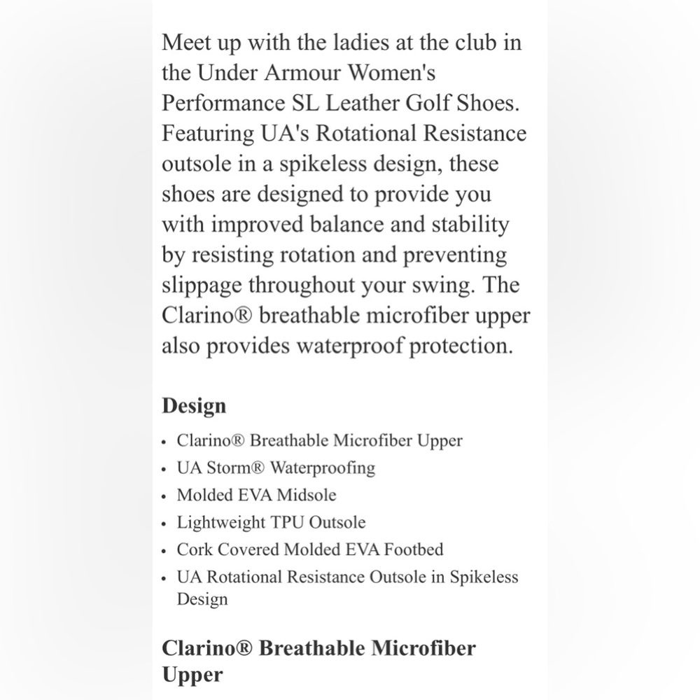 Under Armour Performance Women’s Golf Shoes-White/Blue-Size 7.5 NIB⛳️ - Picture 5 of 6